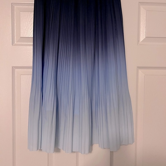 BANANA REPUBLIC FACTORY BLUE OMBRE DIP DYE SKIRT Small Tall NWT - Picture 3 of 8
